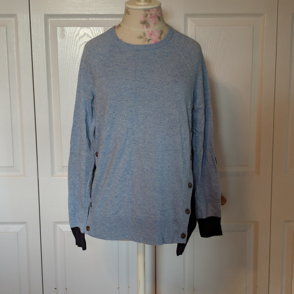 Two-toned blue sweater